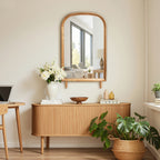 Horizon-Serie Bogen-Holzspiegel mit abnehmbaren Beinen