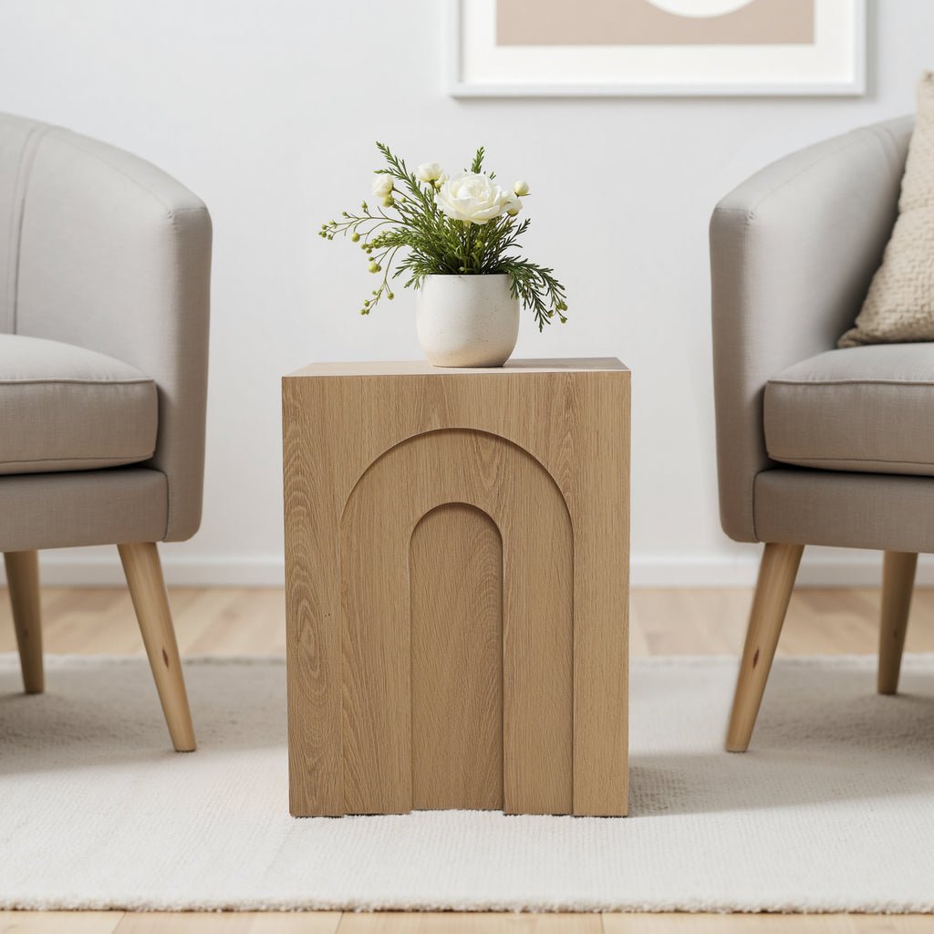 3er-Set Moderne Beistelltische in Holzoptik