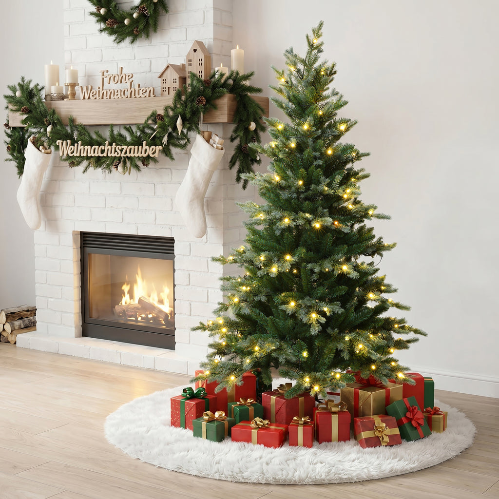 Künstlicher Weihnachtsbaum 150 cm mit Beleuchtung 8 Lichtmodi