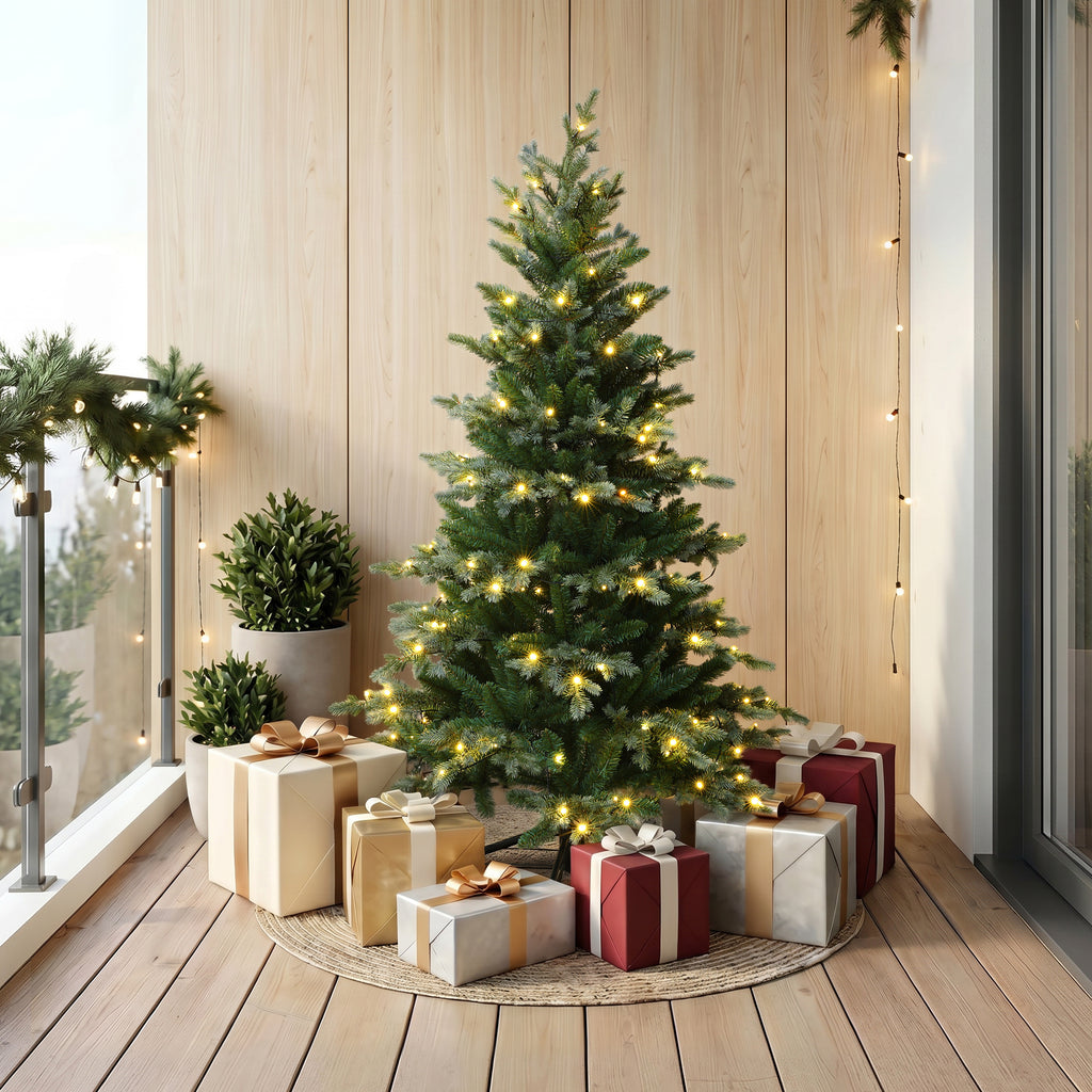 Künstlicher Weihnachtsbaum 150 cm mit Beleuchtung 8 Lichtmodi