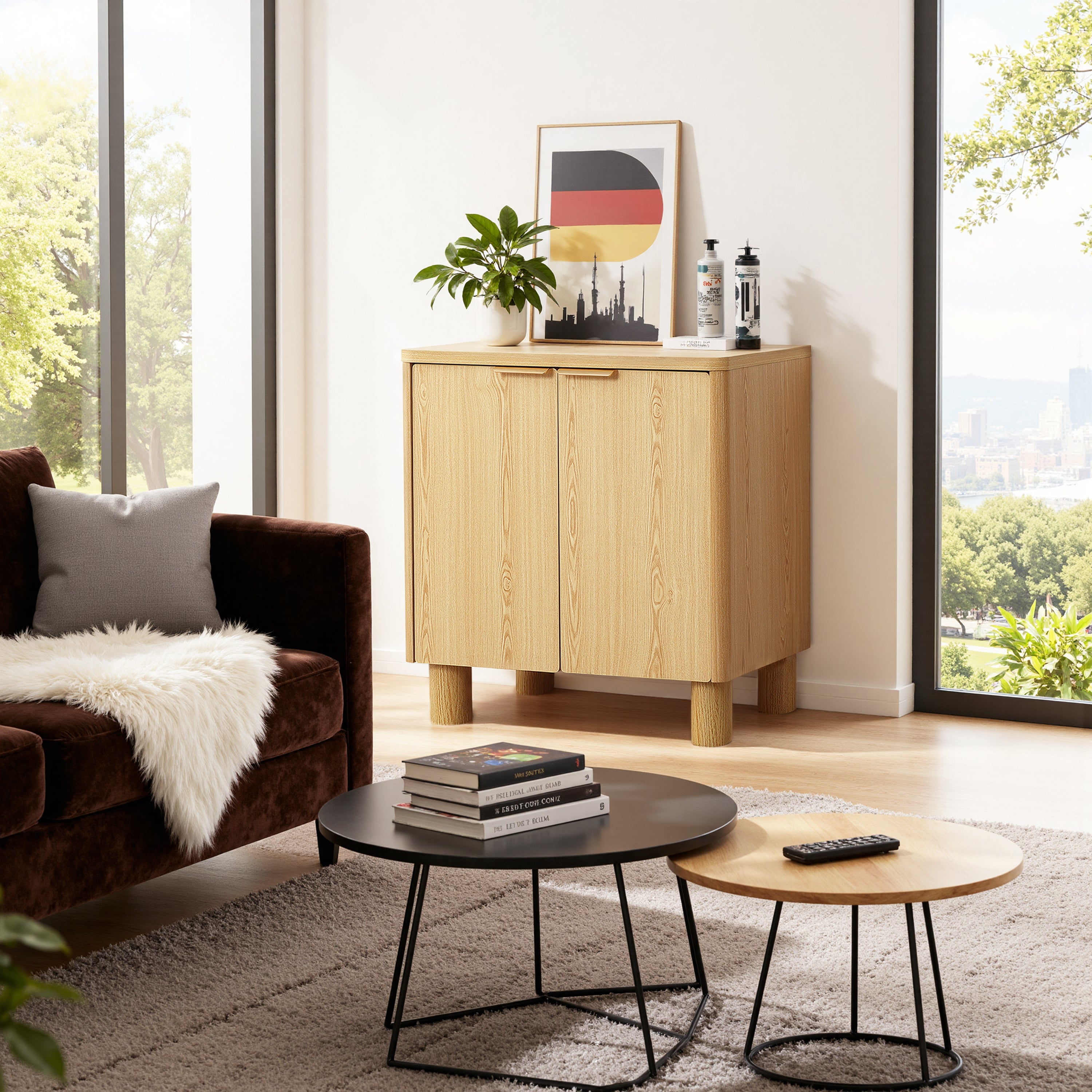 Moderner Sideboard mit Holzoptik und Doppeltüren