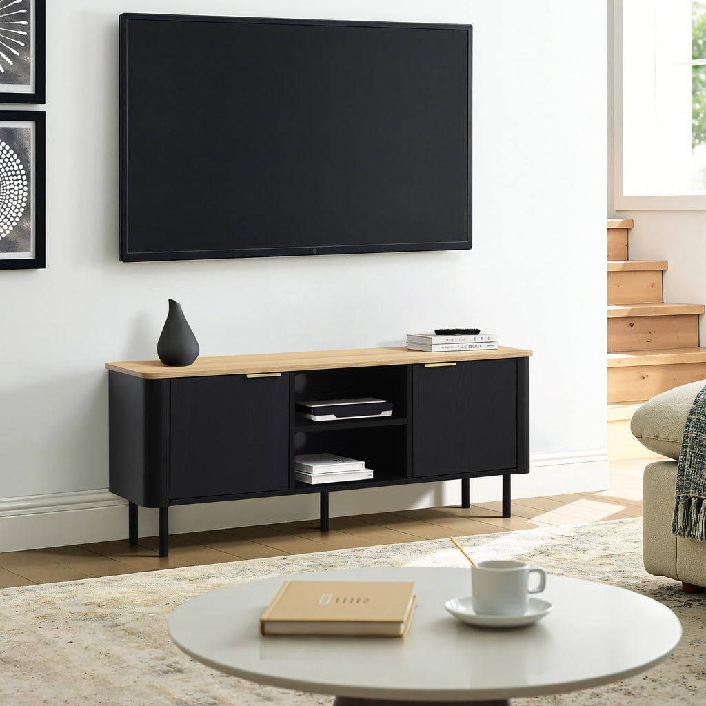 120 cm Modernes TV-Board in Schwarz