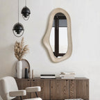 Organischer Holz-Wandspiegel – Moderner Deko-Spiegel