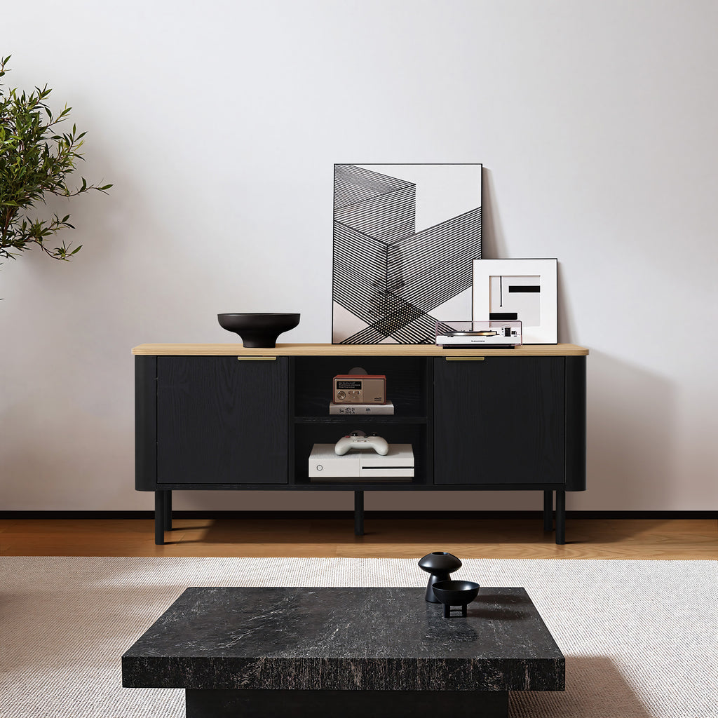 120 cm Modernes TV-Board in Schwarz