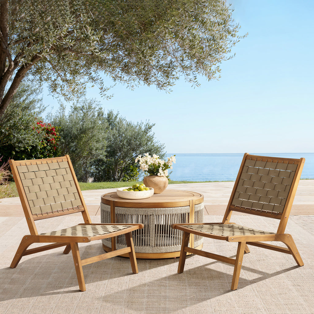 Gartenstuhl aus Akazienholz – ohne Armlehnen