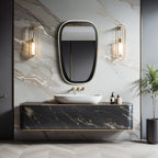 Organischer Wandspiegel mit Zweifarbigem Rand – Moderner Deko-Spiegel