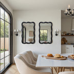 Wellenförmiger Kunststoff-Wandspiegel – Moderner Deko-Spiegel