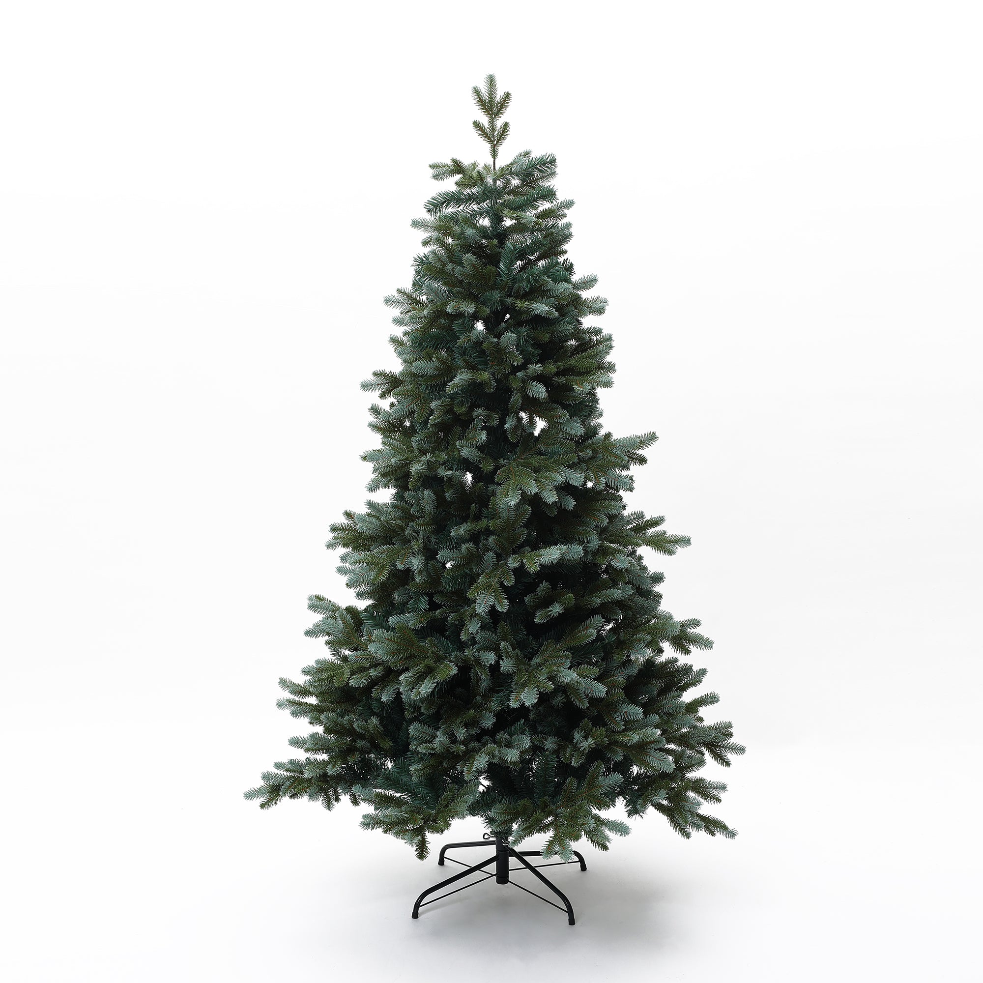 180 cm künstlicher Weihnachtsbaum – Schlanke Naturtanne mit 2239 Zweige (PE+PVC), Ø 118 cm, inkl. stabilem Metallständer