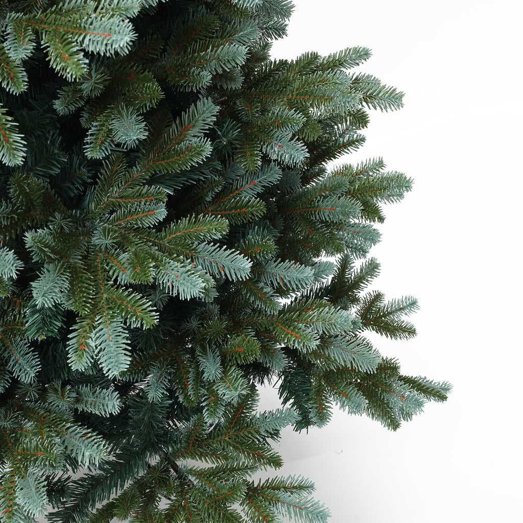 180 cm künstlicher Weihnachtsbaum – Schlanke Naturtanne mit 2239 Zweige (PE+PVC), Ø 118 cm, inkl. stabilem Metallständer