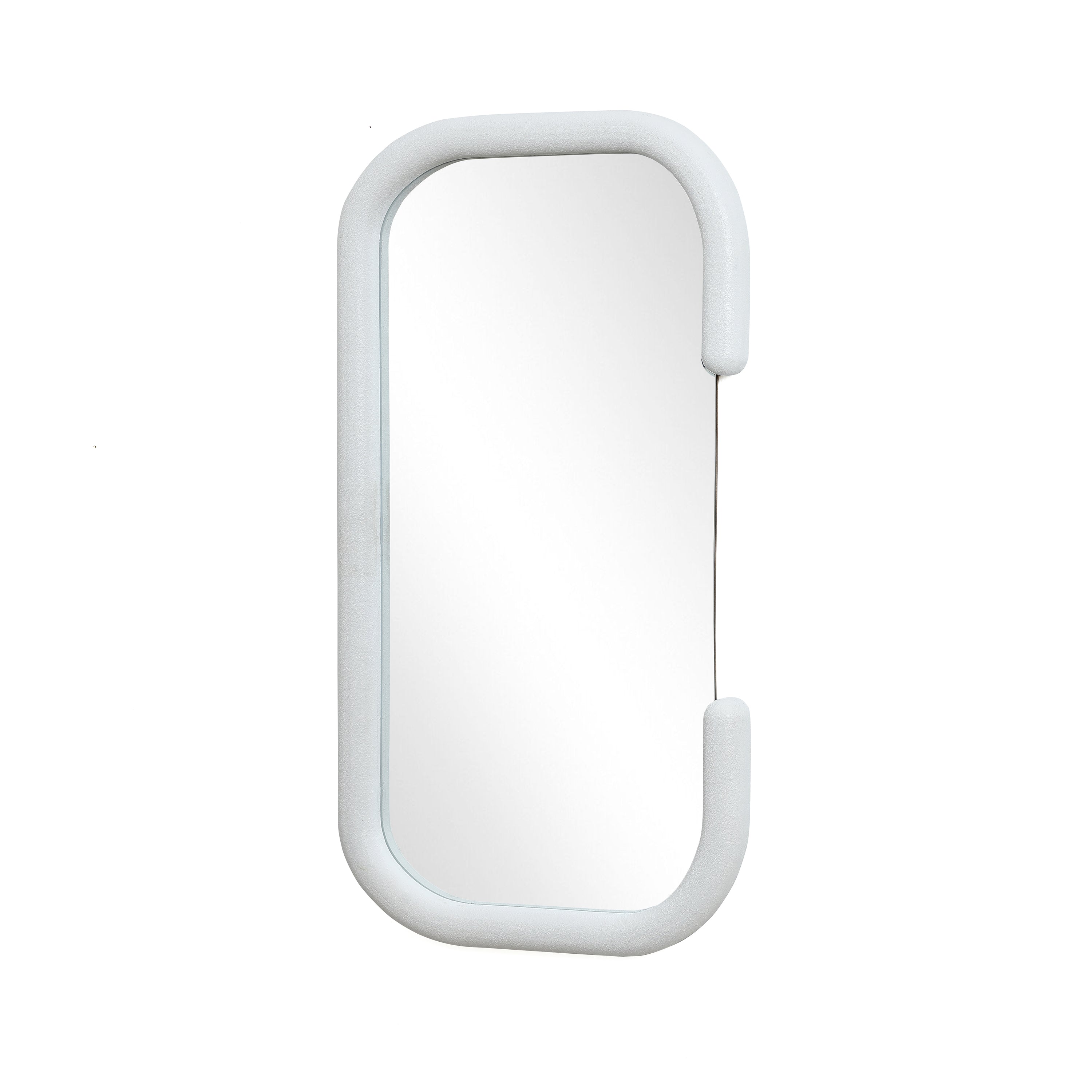 Weiße C-förmige Wandspiegel als Akzent- und Schminktischspiegel