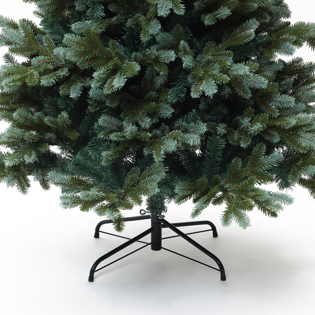 180 cm künstlicher Weihnachtsbaum – Schlanke Naturtanne mit 2239 Zweige (PE+PVC), Ø 118 cm, inkl. stabilem Metallständer