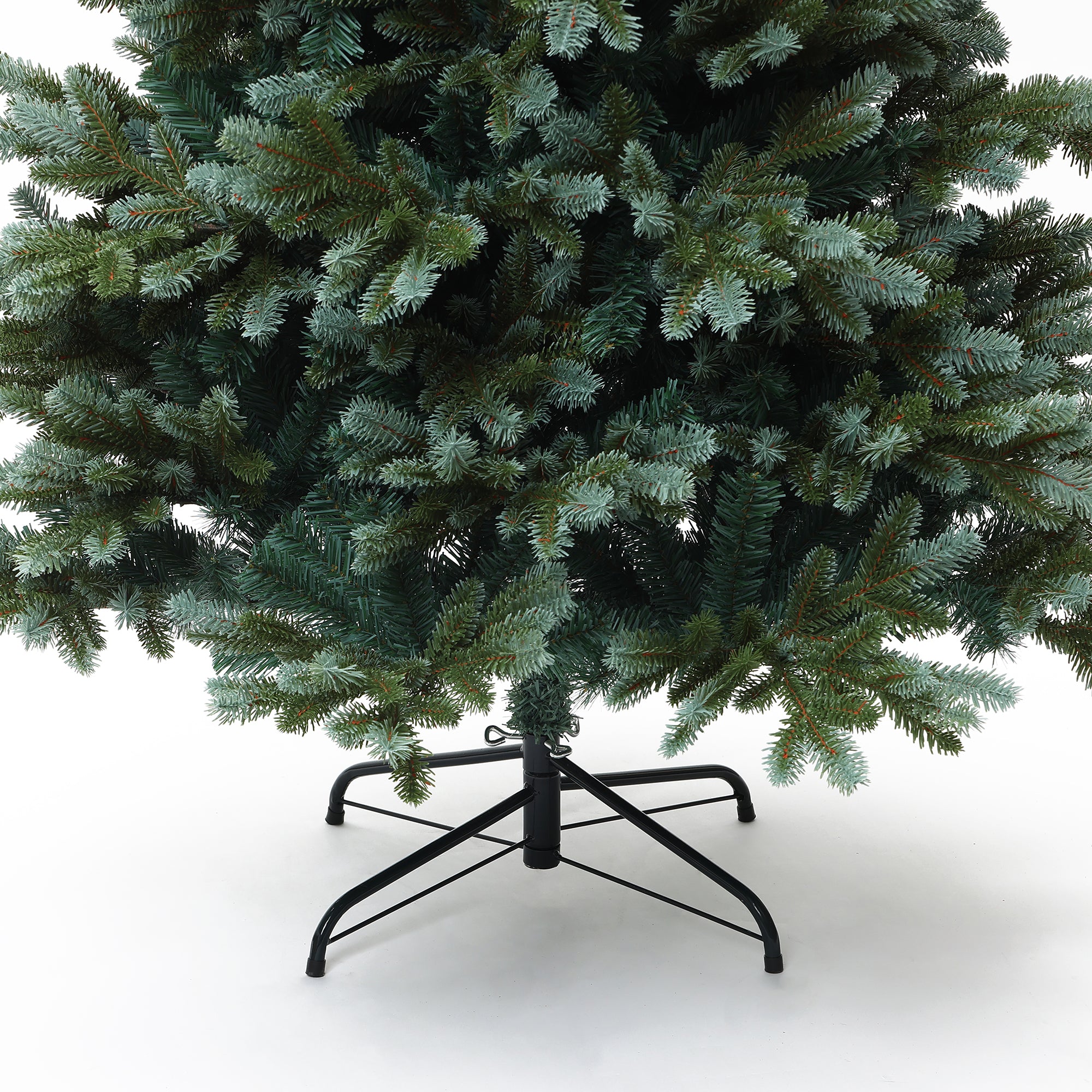 180 cm künstlicher Weihnachtsbaum – Schlanke Naturtanne mit 2239 Zweige (PE+PVC), Ø 118 cm, inkl. stabilem Metallständer