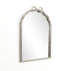 Wandspiegel mit Schleifen-Detail – Rechteckig, Silberoptik