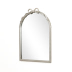 Wandspiegel mit Schleifen-Detail – Rechteckig, Silberoptik