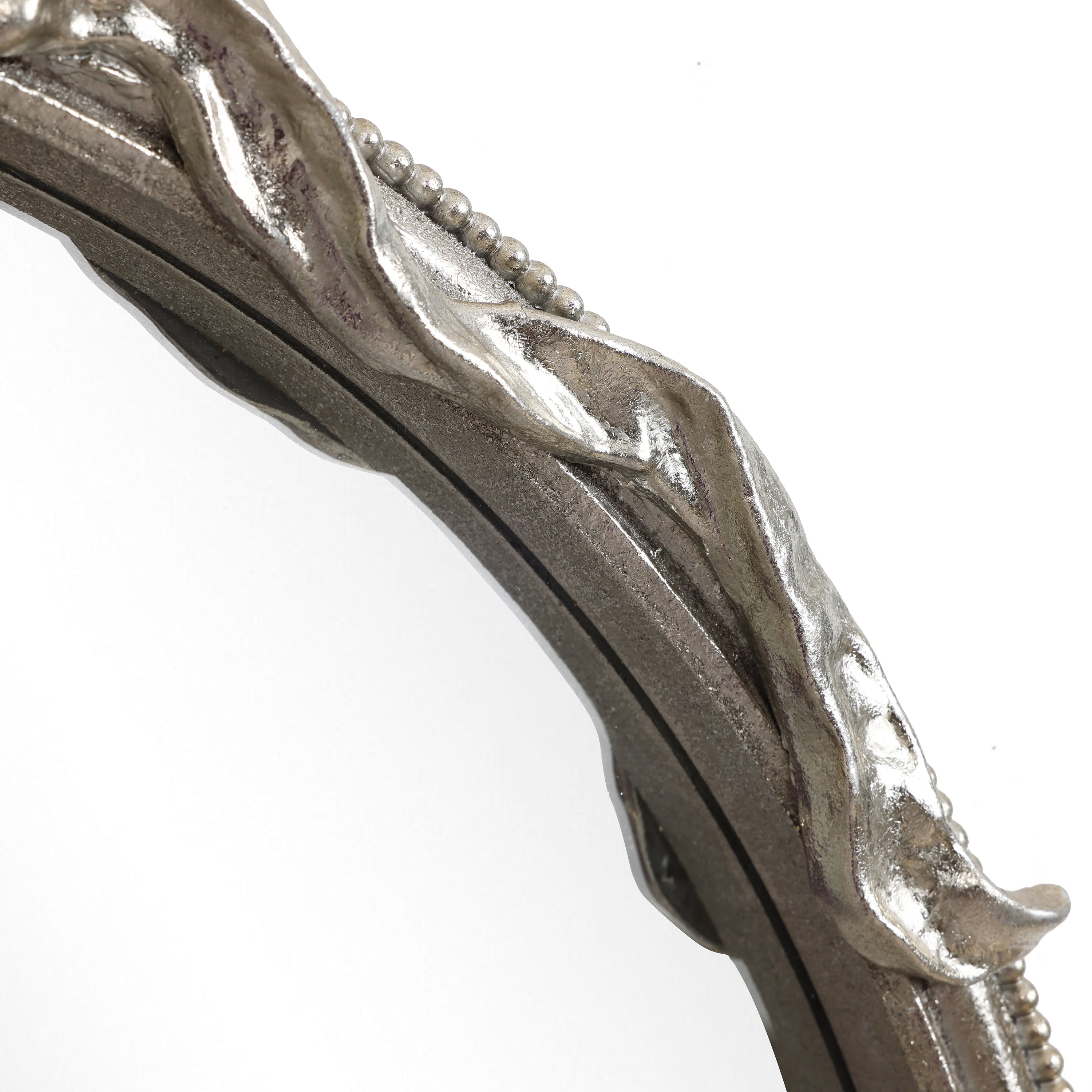 Wandspiegel mit Schleifen-Detail – Rechteckig, Silberoptik