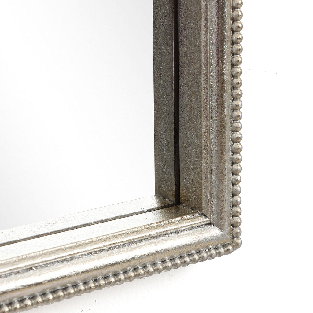 Wandspiegel mit Schleifen-Detail – Rechteckig, Silberoptik