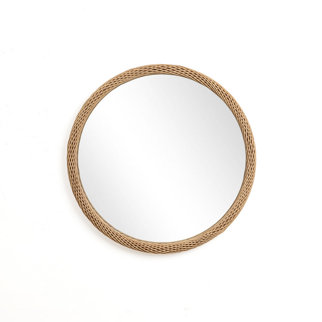 Bambus Wandspiegel rund 76 cm