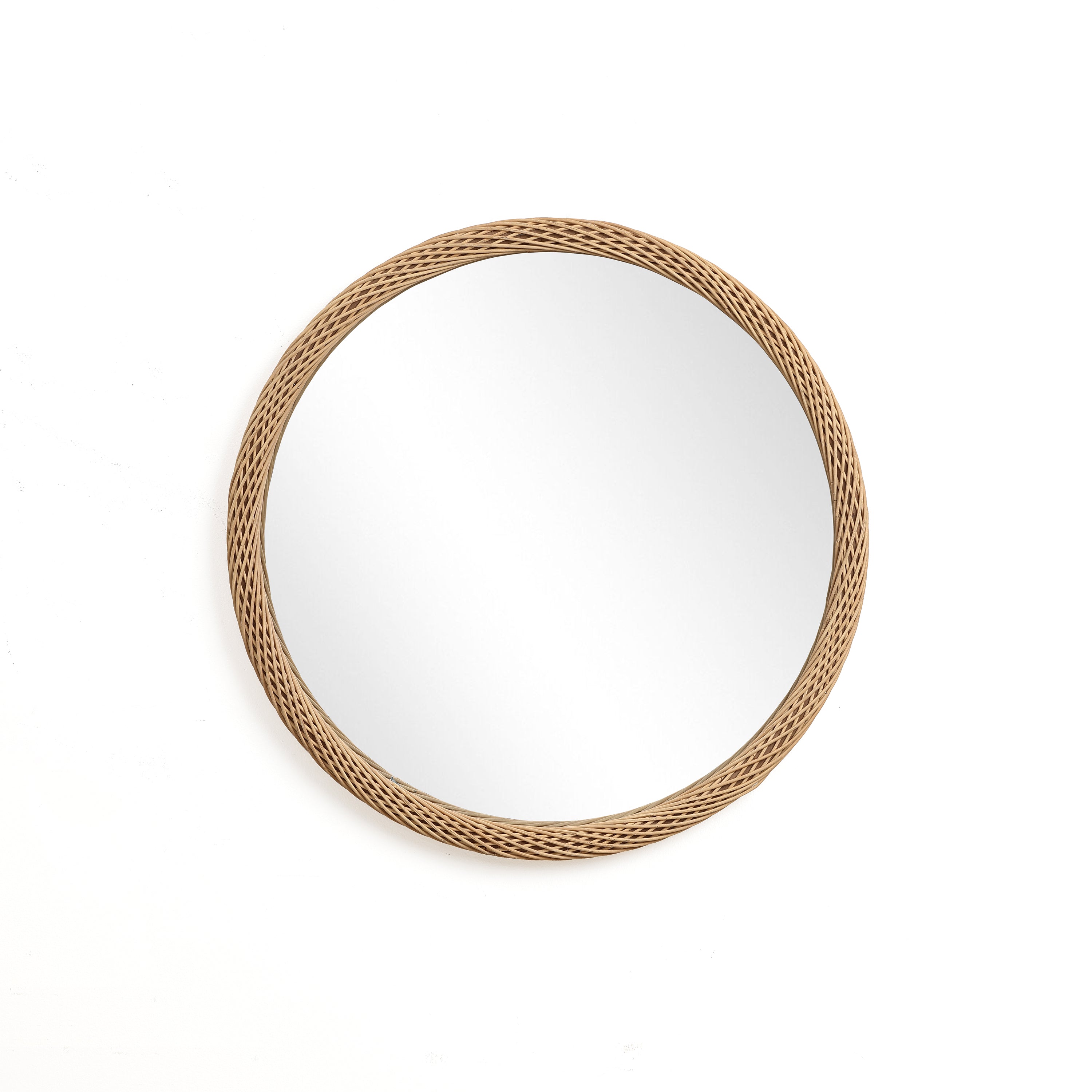 Bambus Wandspiegel rund 76 cm