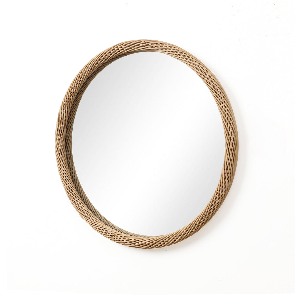 Bambus Wandspiegel rund 76 cm