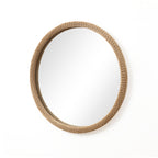Bambus Wandspiegel rund 76 cm