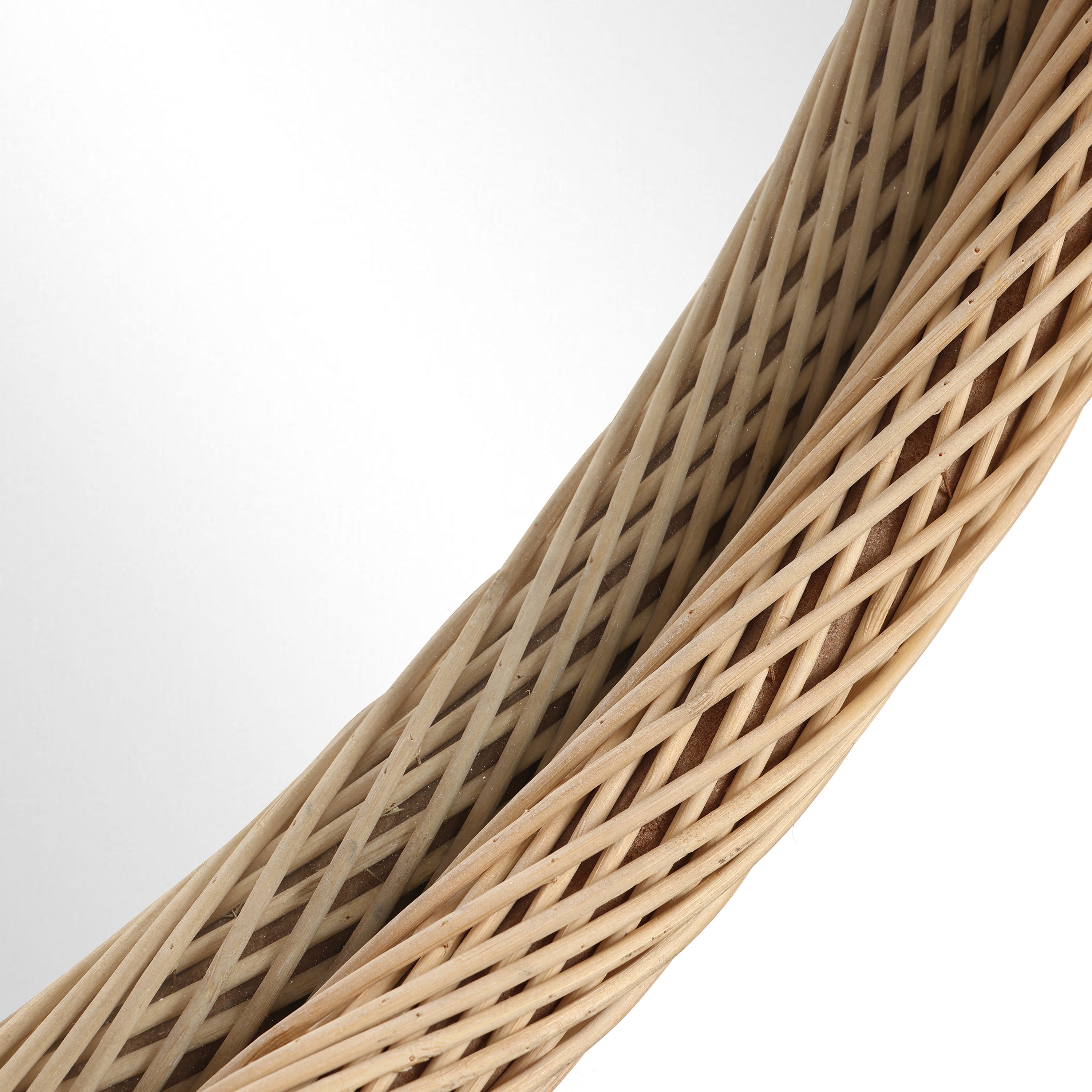 Bambus Wandspiegel rund 76 cm