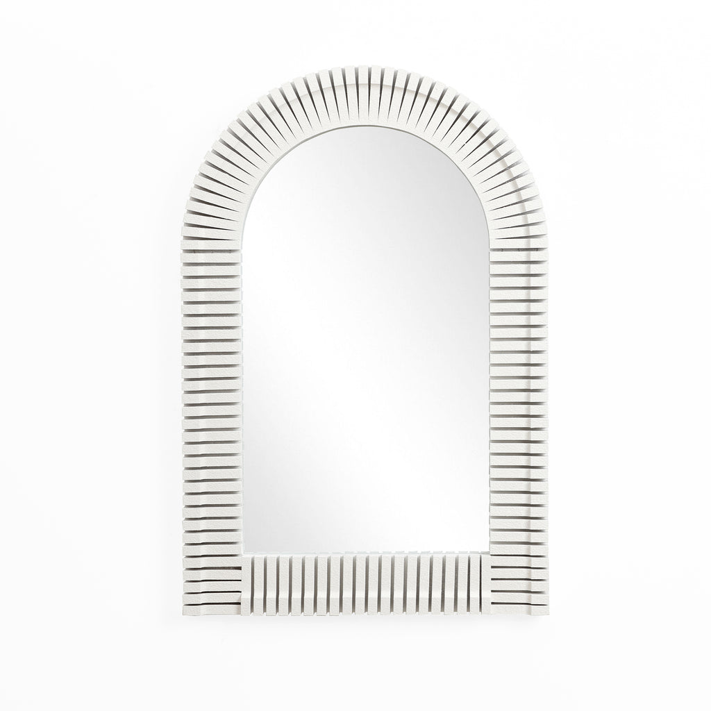 Arkaden-Form Harz-Wandspiegel mit 3D-Streifen – Moderner Deko-Spiegel für Wohnzimmer
