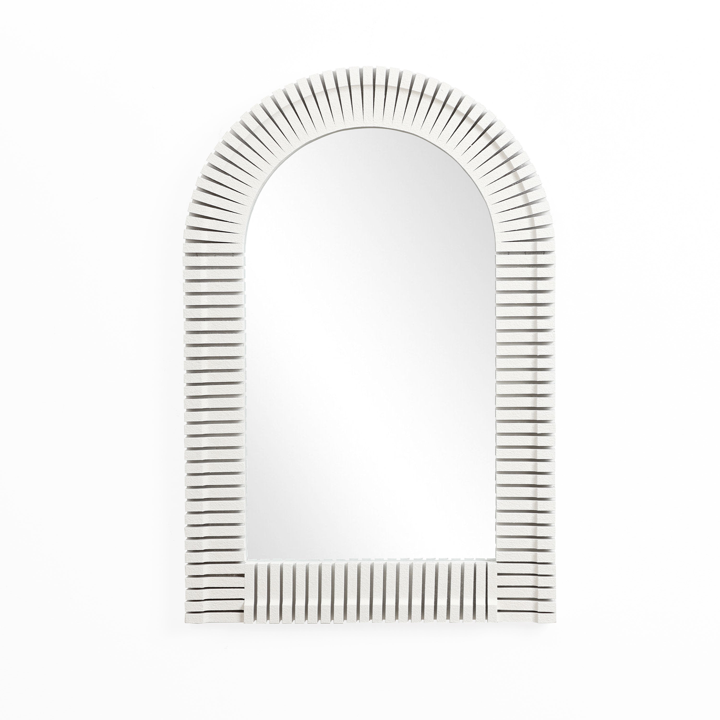 Arkaden-Form Harz-Wandspiegel mit 3D-Streifen – Moderner Deko-Spiegel für Wohnzimmer