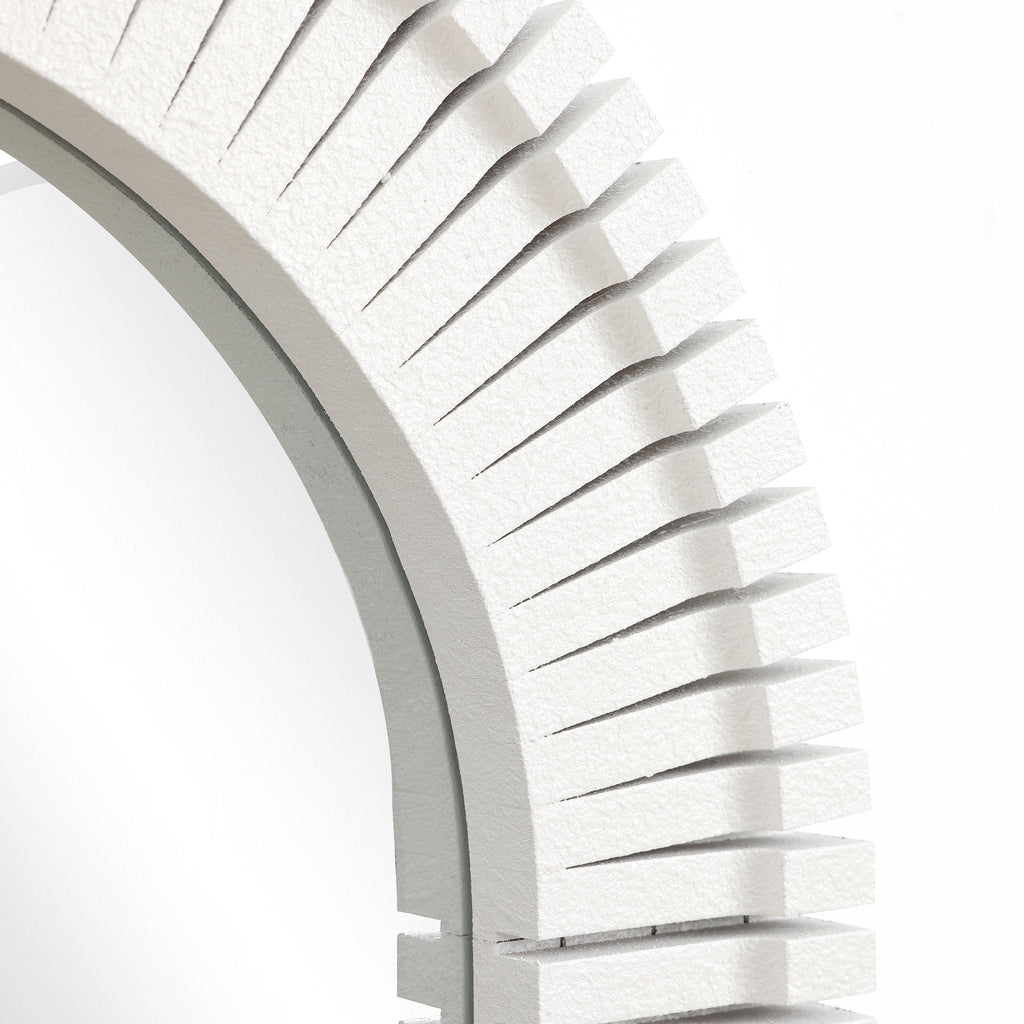 Arkaden-Form Harz-Wandspiegel mit 3D-Streifen – Moderner Deko-Spiegel für Wohnzimmer