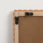 Rechteckiger Wandspiegel mit Buchenholzrahmen 90 cm hoch als Akzent- und Schminktischspiegel