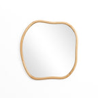 Irregulärer Wandspiegel aus Naturkiefer – Organische Form mit Holzrahmen