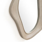 Organischer Holz-Wandspiegel – Moderner Deko-Spiegel