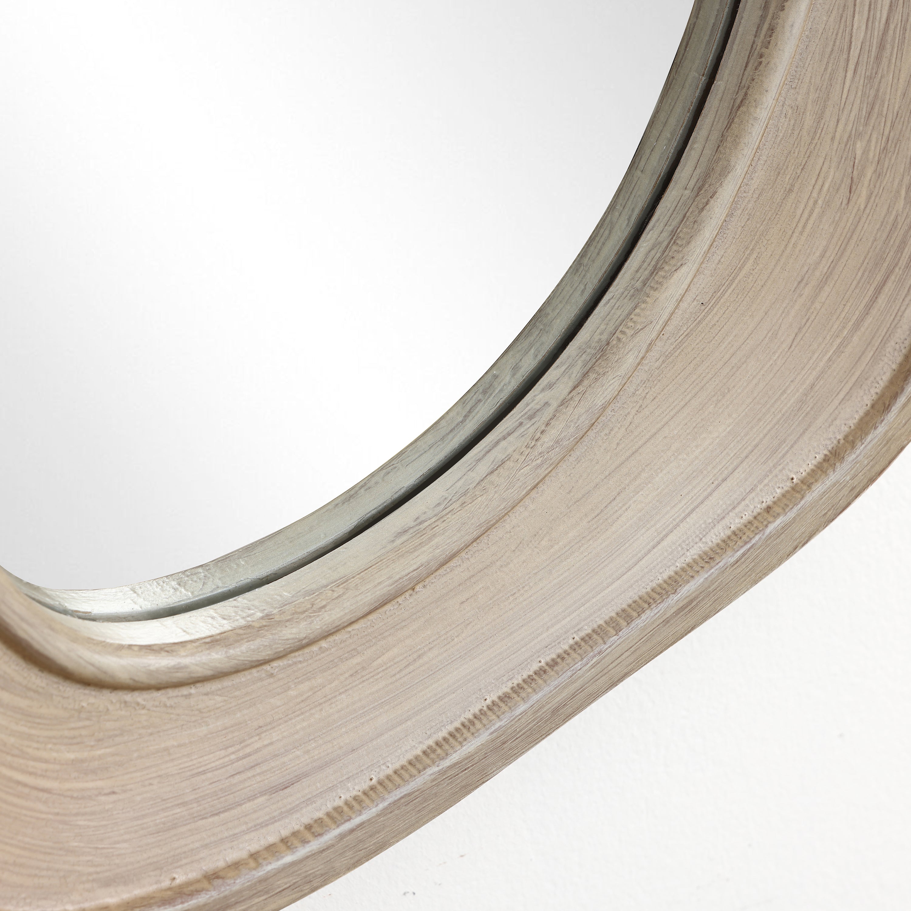 Organischer Holz-Wandspiegel – Moderner Deko-Spiegel