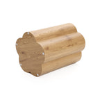 Beistelltisch in Baumstamm-Optik mit Blütenform – Holzmaserung