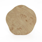 Beistelltisch in Maserholz-Optik mit zylindrischem Fuß