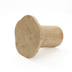 Beistelltisch in Maserholz-Optik mit zylindrischem Fuß