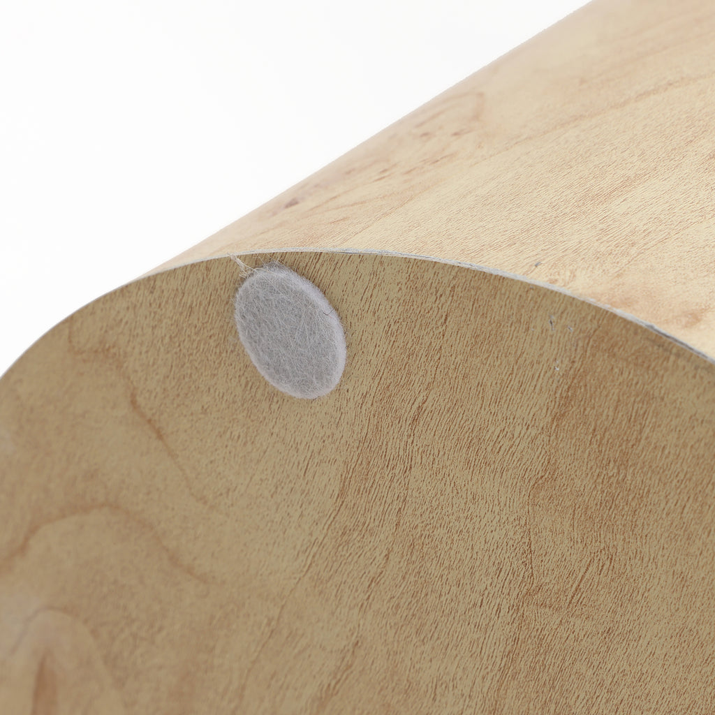 Beistelltisch in Maserholz-Optik mit zylindrischem Fuß