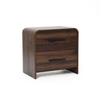 Nachttisch mit 2 Schubladen in Walnussoptik