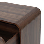 Nachttisch mit 2 Schubladen in Walnussoptik