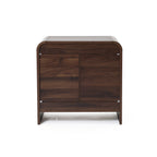 Nachttisch mit 2 Schubladen in Walnussoptik