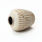 Handgefertigt Boho-Vintage Keramikvase, bauchige Form