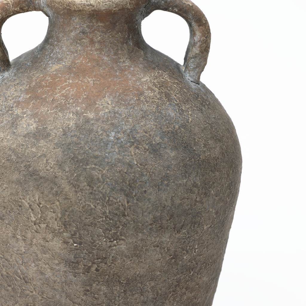 Vintage Terrakotta-Vase mit Doppelhenkeln – 30 cm