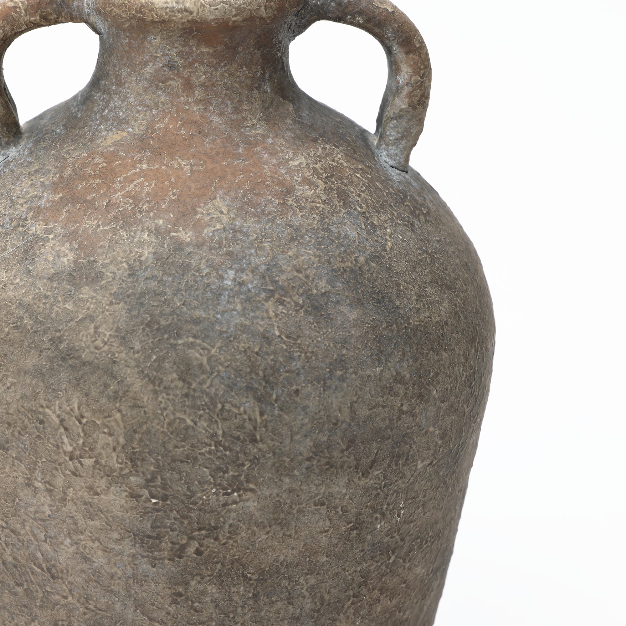 Vintage Terrakotta-Vase mit Doppelhenkeln – 30 cm