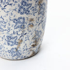 Handgefertigte Vintage Keramikvase – Blau-Weiß