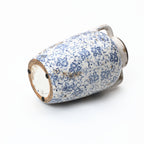 Handgefertigte Vintage Keramikvase – Blau-Weiß