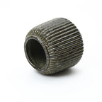 Keramikvase in Dunkelgrün im Boho-Vintage-Stil – 21,5 cm