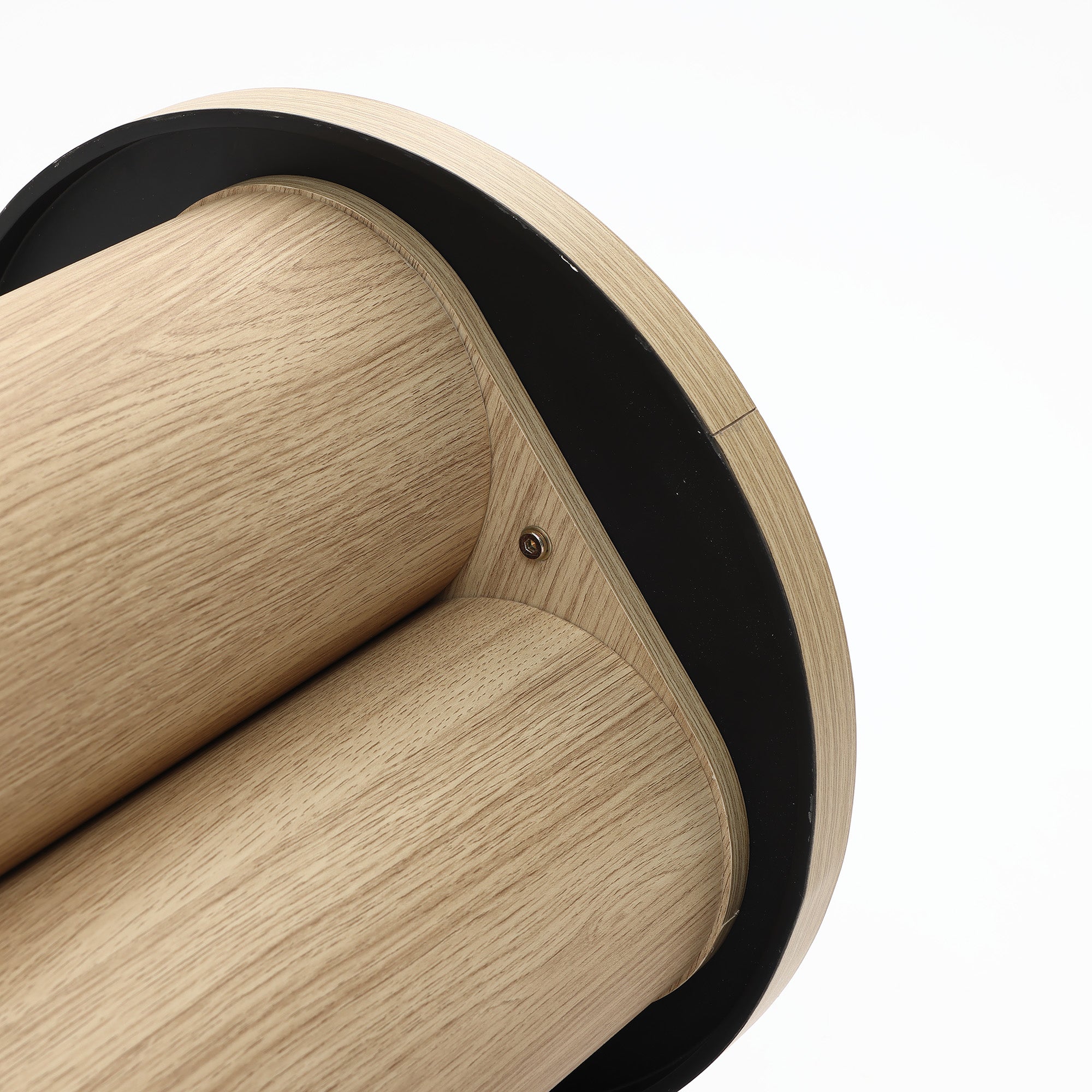 Moderner Beistelltisch aus Holz – runder Couchtisch, kleiner Sofatisch/Dekotisch