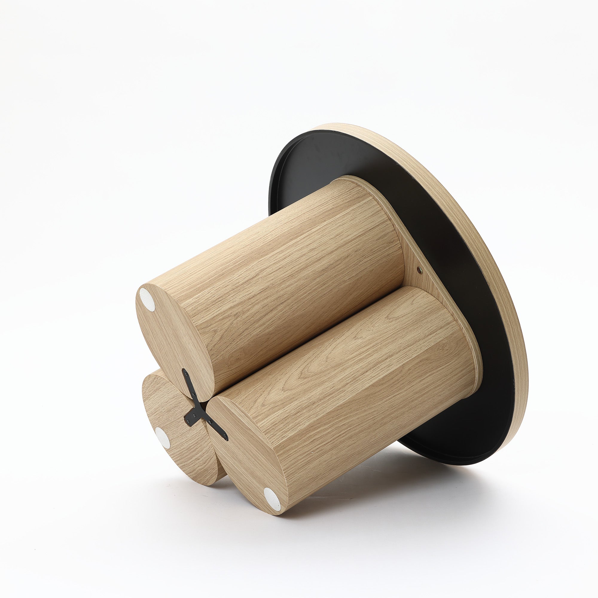 Moderner runder Couchtisch aus Holz – Naturholz Kaffeetisch für Wohnzimmer