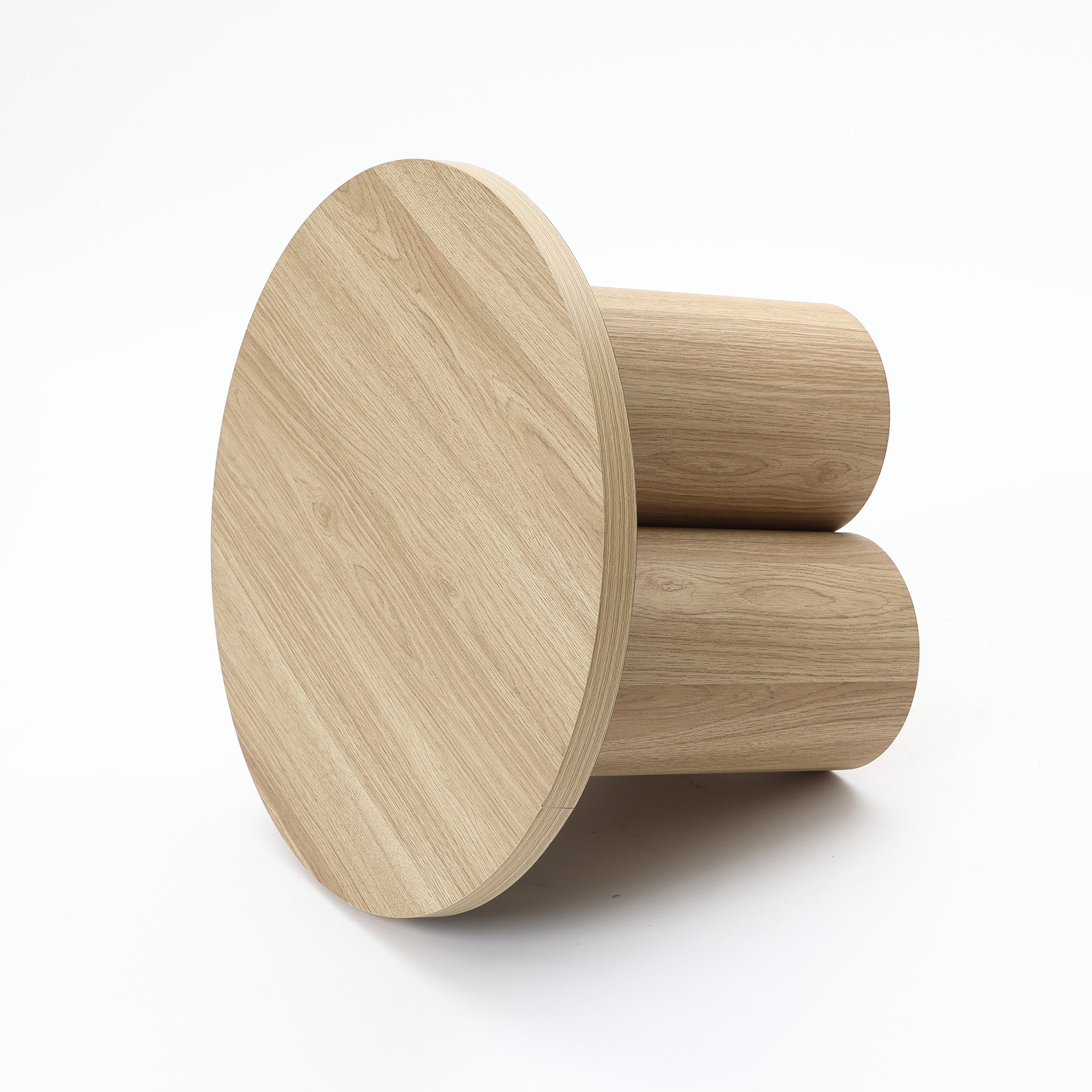 Moderner runder Couchtisch aus Holz – Naturholz Kaffeetisch für Wohnzimmer