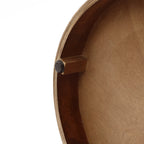 Runder Beistelltisch mit Stauraum MDF Holzstruktur und Stoffdetail