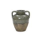 Vintage-Keramikvase mit Doppelhenkeln – 29 cm